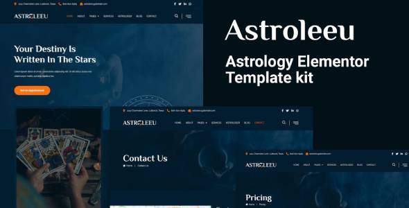 Astroleeu – Astrology & Numerology Elementor Template Kit