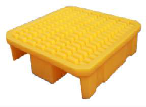 Поддон пластиковый цельный на 1 бочку 720x720x150 мм. HealthRun SCP-OP-1D25