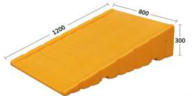 Пандус (Рампа) пластиковый цельный 1200x800x300 мм. HealthRun SCP-P4