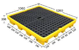 Поддон пластиковый на 1 еврокуб 1260x1060x200 мм. HealthRun SCP-D2-120