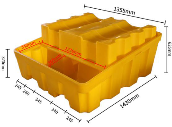 Штабелер для бочек пластиковый 1430*1355*635 мм. HealthRun SCP-Z3