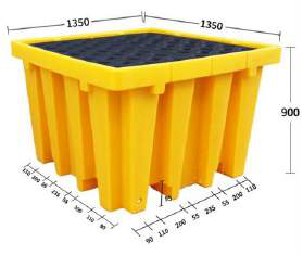 Поддон пластиковый на 1 еврокуб 1350x1350x900 мм. HealthRun SCP-D4-1300