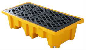 Поддон пластиковый на 2 бочки 1300x680x300 мм. HealthRun SCP-ZB5-150